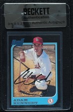 BAS 1997 Bowman Adam Kennedy #430 Seal of Authenticity Auto 3c7