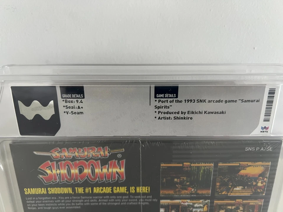 Samurai Showdown (SNES, Super NES) WATA 9.4 A+ New Sealed Graded CGC VGA PSA - Image 3 of 4