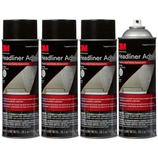 Headliner & Fabric Adhesive Spray Heavy Duty Aerosol Clear 18.1 oz 4 Pack