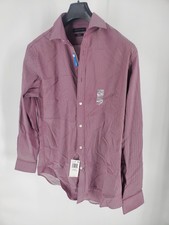 Tommy Hilfiger Dress Shirt Men's 15.5 32/33 M Red THFlex Cool Herringbone
