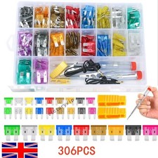 Car Fuse Auto Fuses Spade fuse Maxi Micro 306Pc Part Kit With Pullers And Tester