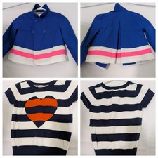 Gymboree Girl's Multicolor Jacket and Short Sleeve Pullover Hearts Size S 5-6 
