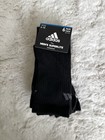 Adidas Superlite Crew Socks 6 Pair Men 6-12 Black Gray w White Logo Lightweight