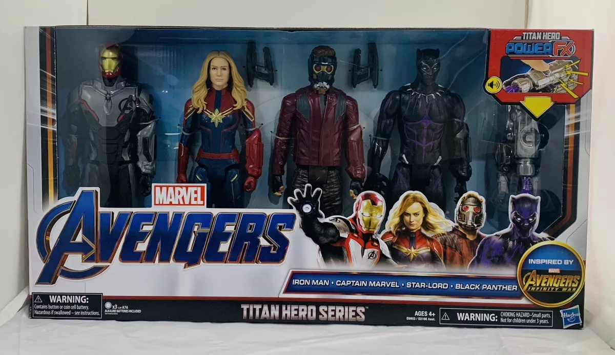 Avengers Titan Hero FX Series 4 Pack Iron Man Marvel Star Lord Black Panther NEW