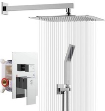 12 Inch Rainfall Shower Head Polished Chrome