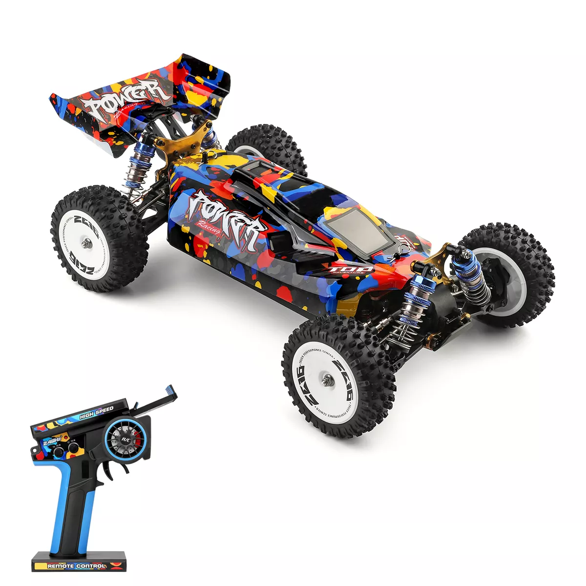 Carrinho de Controle Remoto 12428 Wltoys Off-road 4x4 C/Led Rock