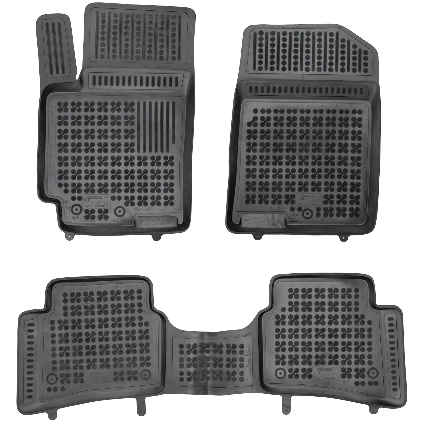 Tapis de sol caoutchouc Kia Stonic 2018 2019 2020 Rezaw-Plast set complet sur mesure auto