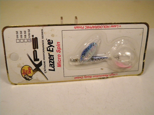 Leurre à manivelle Bass Pro Shops XPS Lazer Eye Mirco Spin 1/16 oz spinner en ligne
