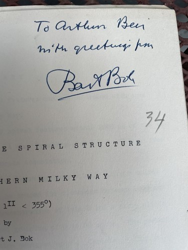 Two manuscripts and 1 offprint by Bart Bok - Picture 16 of 19