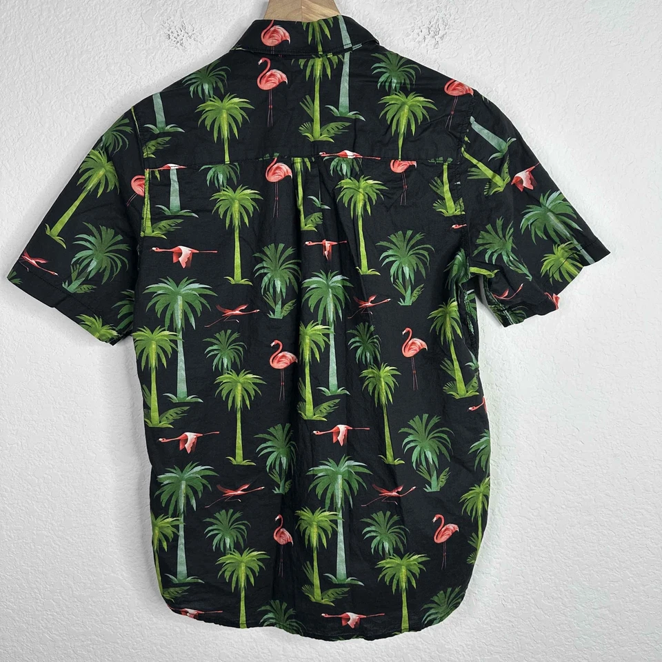 Dieter Braun X HM Shirt Boys Size 16 Short Sleeve Flamingo Tropical Hawaiian - Image 2 of 4