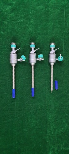 Set De 3 Canules Laparoscopiques Spiralées 5mm X 100mm - Outils Chirurgicaux Endoscopiques Neufs
