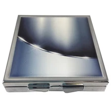 Metallic Silver Discreet Condom Storage Carrying Case for Pocket-Purse-Travel 
