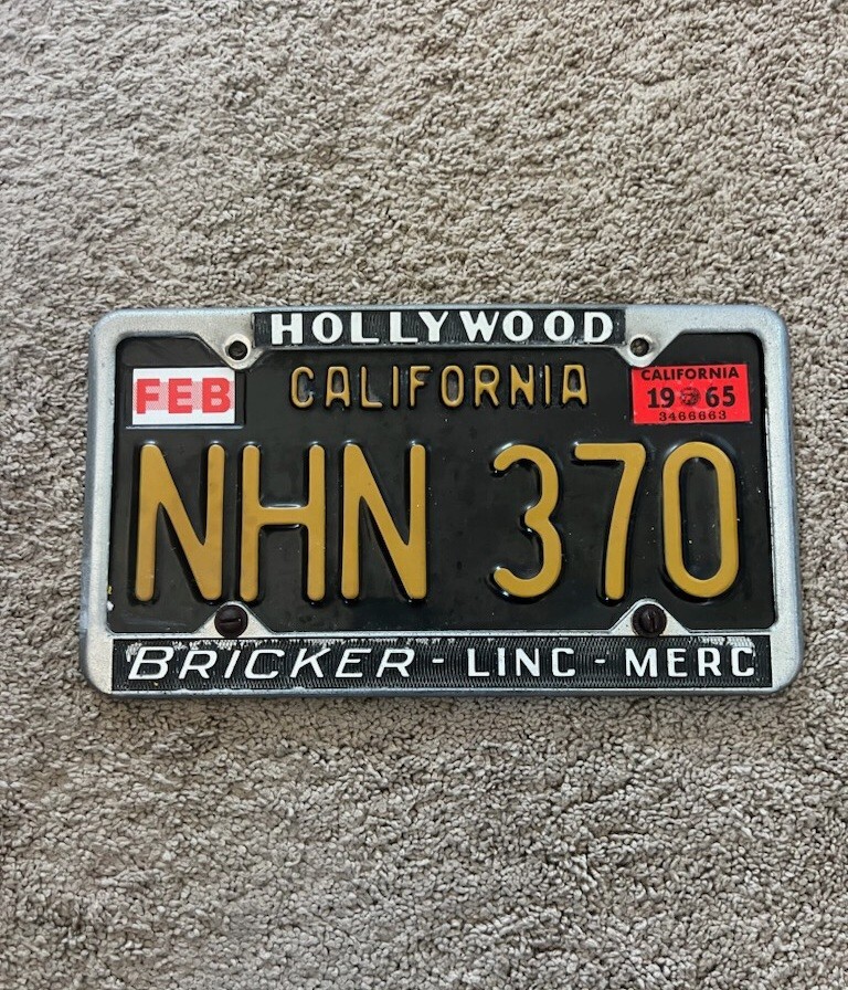 One 1965 YOM California license plate sticker, Dmv, Ca, Registration eBay