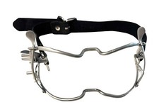 BDSM Bondage Metall Mund Spreizer mit Riemen Mund Knebel Mundspreizer Mundknebel