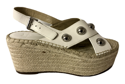 MARC FISHER RELLA STUDDED PLATFORM ESPADRILLE SANDAL SZ 9.5  display picture 1