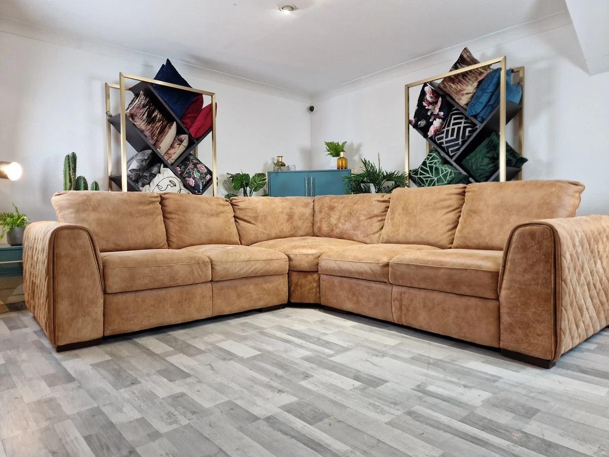 Tan leather store sofa ebay