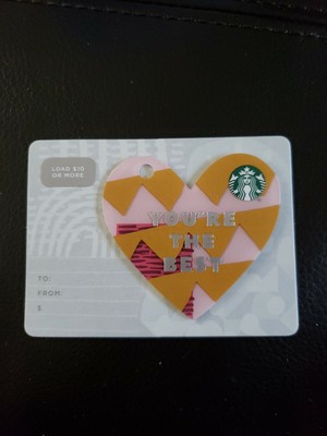 2019 STARBUCKS VALENTINE DIE CUT HEART "YOU'RE THE BEST ...