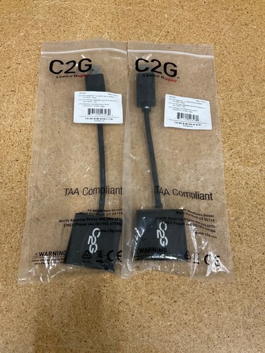 Lot of 2 C2G #54306 4K DisplayPort to HDMI Active Adapter Converter