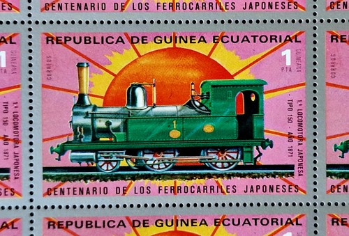 Guinea 1972 Trains Japan Locomotives MNH 75 Stamps 15 Sets Full Sheets CV €52.50 - Picture 12 of 15