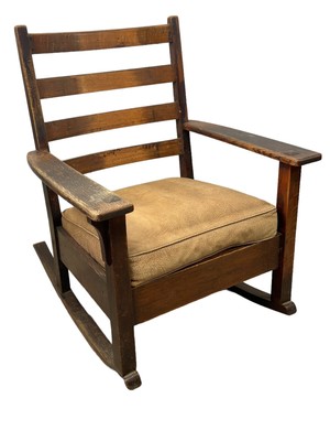 signed charles limbert arts crafts mission rocking chair original ...