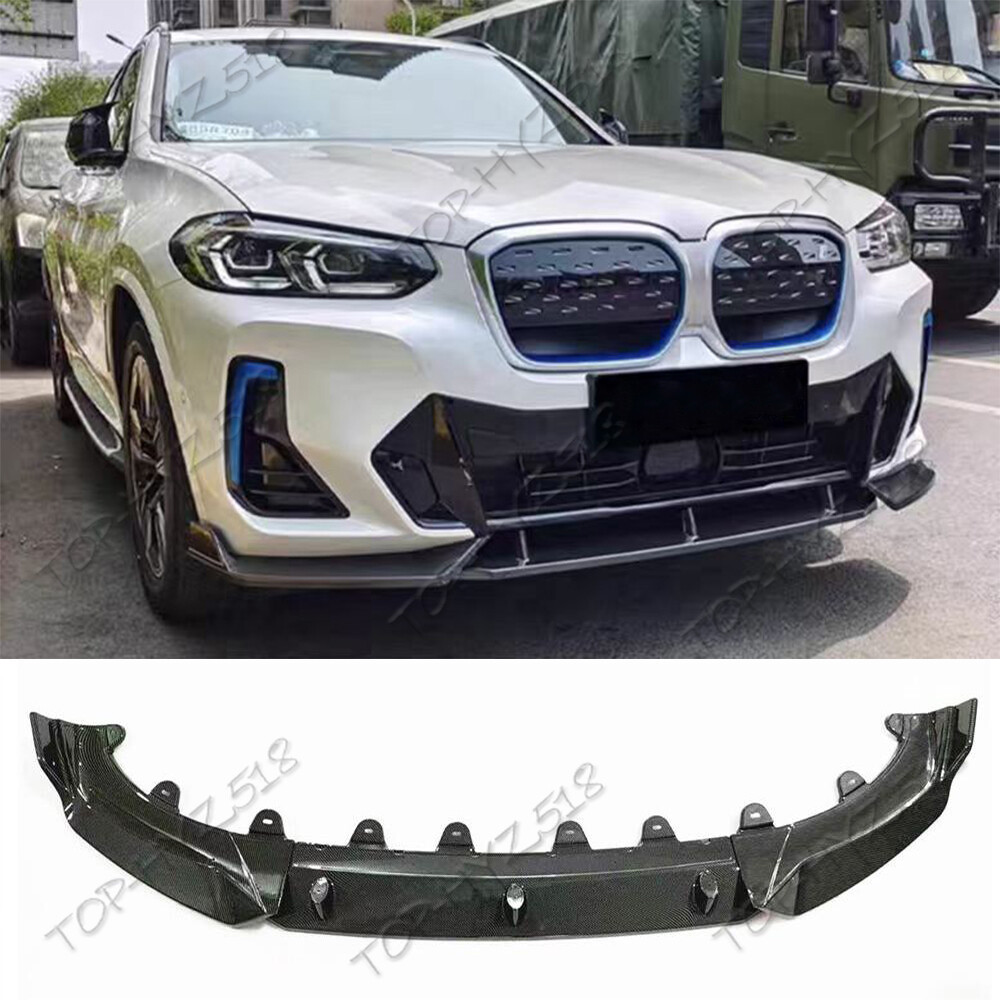 ABS Carbon Car Front Lower Bumper Spoiler Splitter For BMW X3/iX3