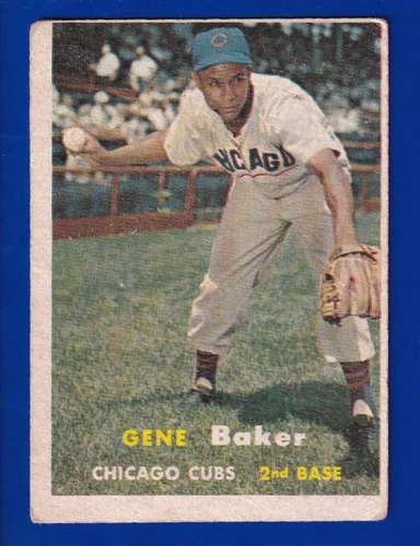GENE BAKER cubs 1957 TOPPS #176 VERY GOOD