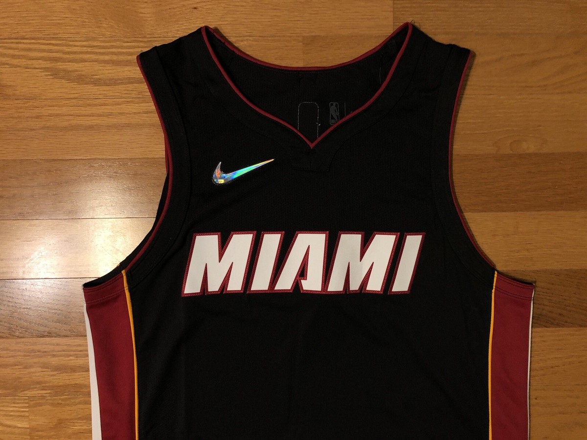 New 44 Nike Miami Heat Icon Edition Authentic Black 75th Year