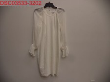 NWOT - Stain, Calvin Klein Women's Ivory Sheer Long Sleeve Sheath Dress, Size 10