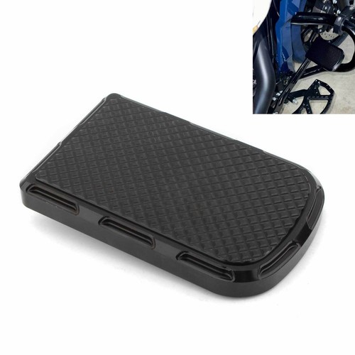 CNC Black Brake Pedal Pad Cover For Harley Touring Electra Road Glide Softail FL - Picture 2 of 12