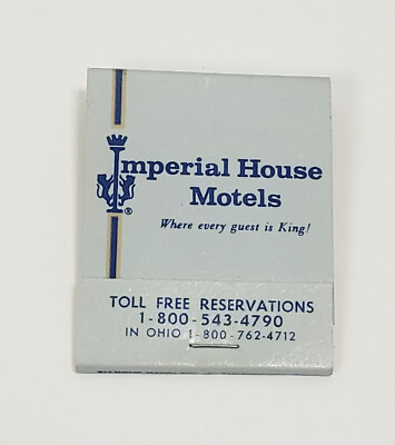 Vintage Imperial House Motels ''Where Every Guest is King'' Matchbook