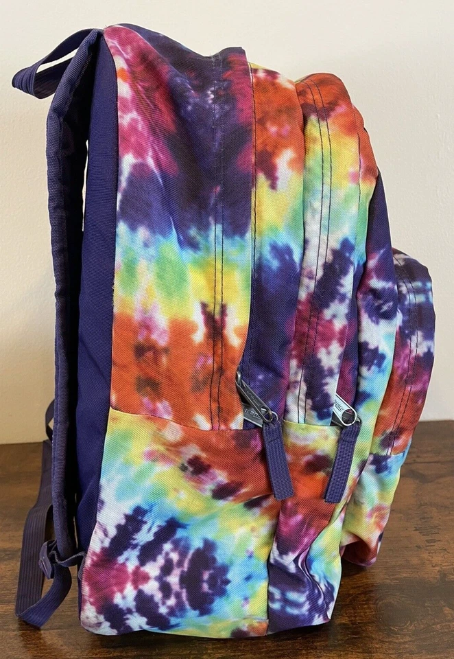 JANSPORT Tie Dye Trans Backpack Bookbag Multiple Compartments Vibrant Color Bag - Image 3 of 4
