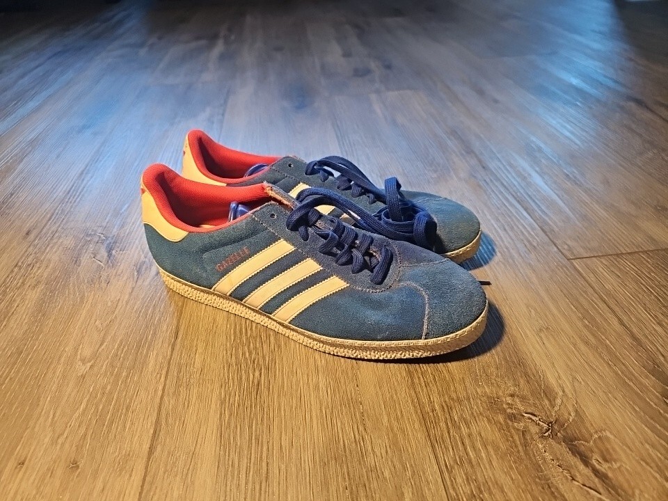 RARE Sz 10.5- Adidas Gazelle II 13 Collegiate Royal Blue Red White Men's  Shoe