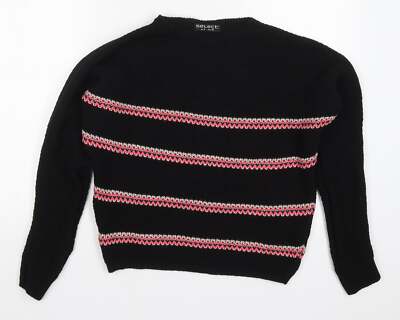 Select Damenpullover schwarz Rundhals Acrylmischung Größe 8