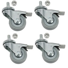 Castor Wheels 50mm M10 Threaded for Fridge Freezer Refrigerator x 4 + Nuts