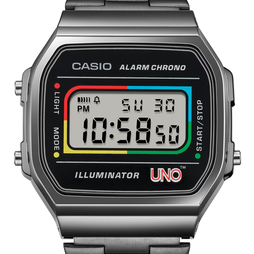 CASIO A168WEUC-1AER⎪A168WEUC-1A⎪Vintage ICONIC⎪Edición Wild Card UNO - Imagen 9 de 16