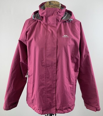 TRESPASS JACKET MEDIUM PINK Waterproof Windproof Hooded Windbreaker TP50 Midi