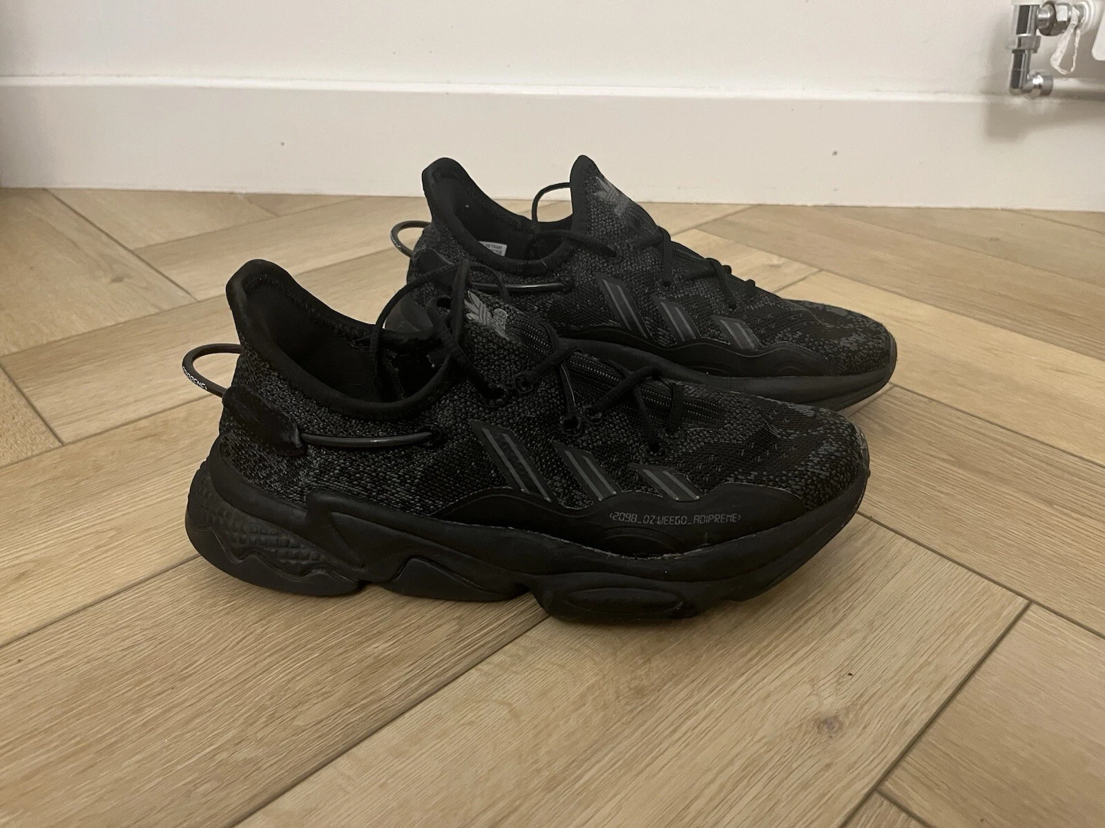 Adidas Ozweego Knit Trainers UK 5.5 Black Adiprene Retro Shoes