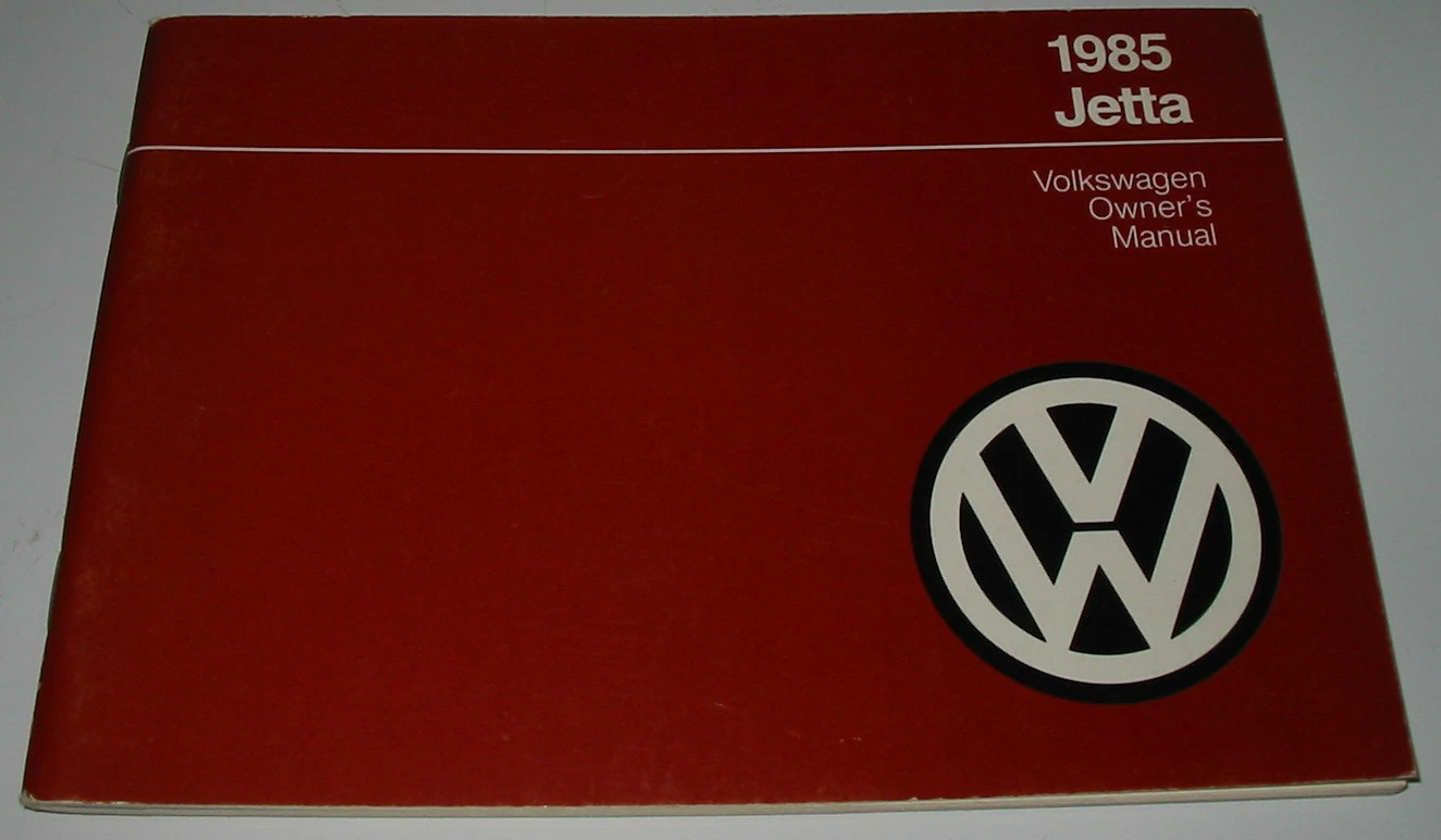 Owner´s Manual VW Jetta MK II Betriebsanleitung Instruction Manual Stand 1985!