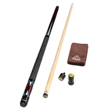 CUESOUL 58 Inch 19 Oz 1/2 Maple Wood Billiard Pool Cue 11.5mm Cue Tip-D505