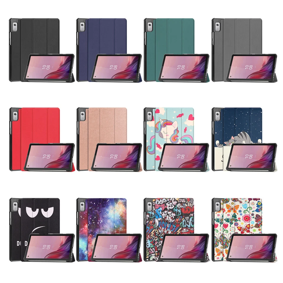 Funda inteligente magnética con soporte triple folio de cuero para Lenovo Tab M9 9,0"" Foto 2 de 4