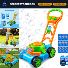 Spill-Proof Bubble Lawn Mower for Toddlers - Fun Outdoor Bubble Machine Toy