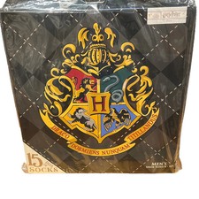 Men's 15 pair Harry Potter Socks 15 Days of Socks Advent Calendar Sz 6-12 GIFT