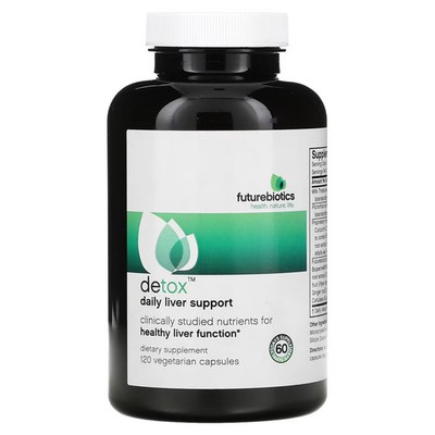2 X FutureBiotics, Detox, Daily Liver Support, 120 Vegetarian Capsul-Worldwide