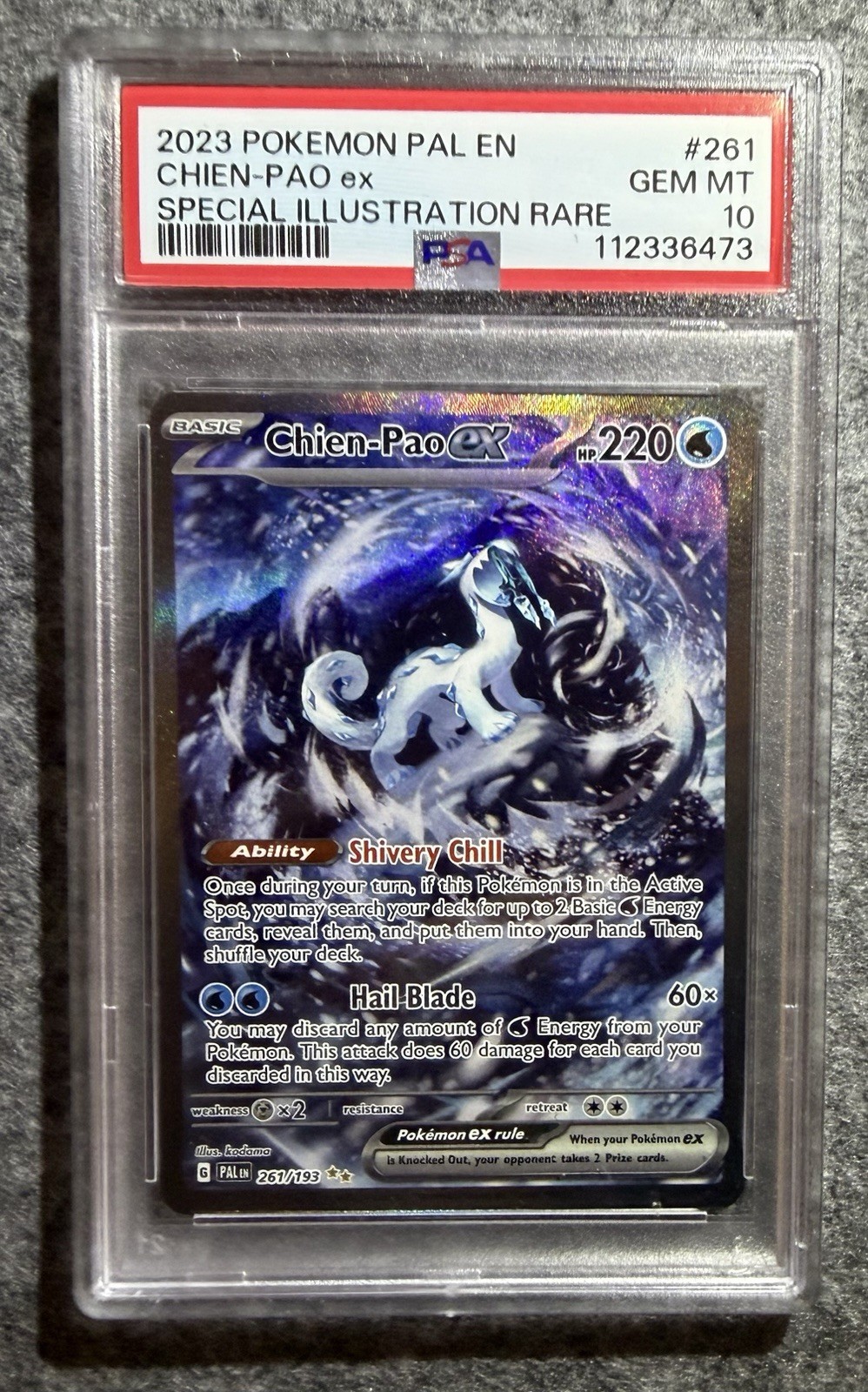 Pokemon TCG Chien-Pao ex #261 Paldea Evolved Special Illustration Rare