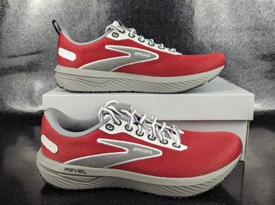 Brooks Revel 6 Road Running Shoes Red Gray Black 110398 Men's Size 10 NEW