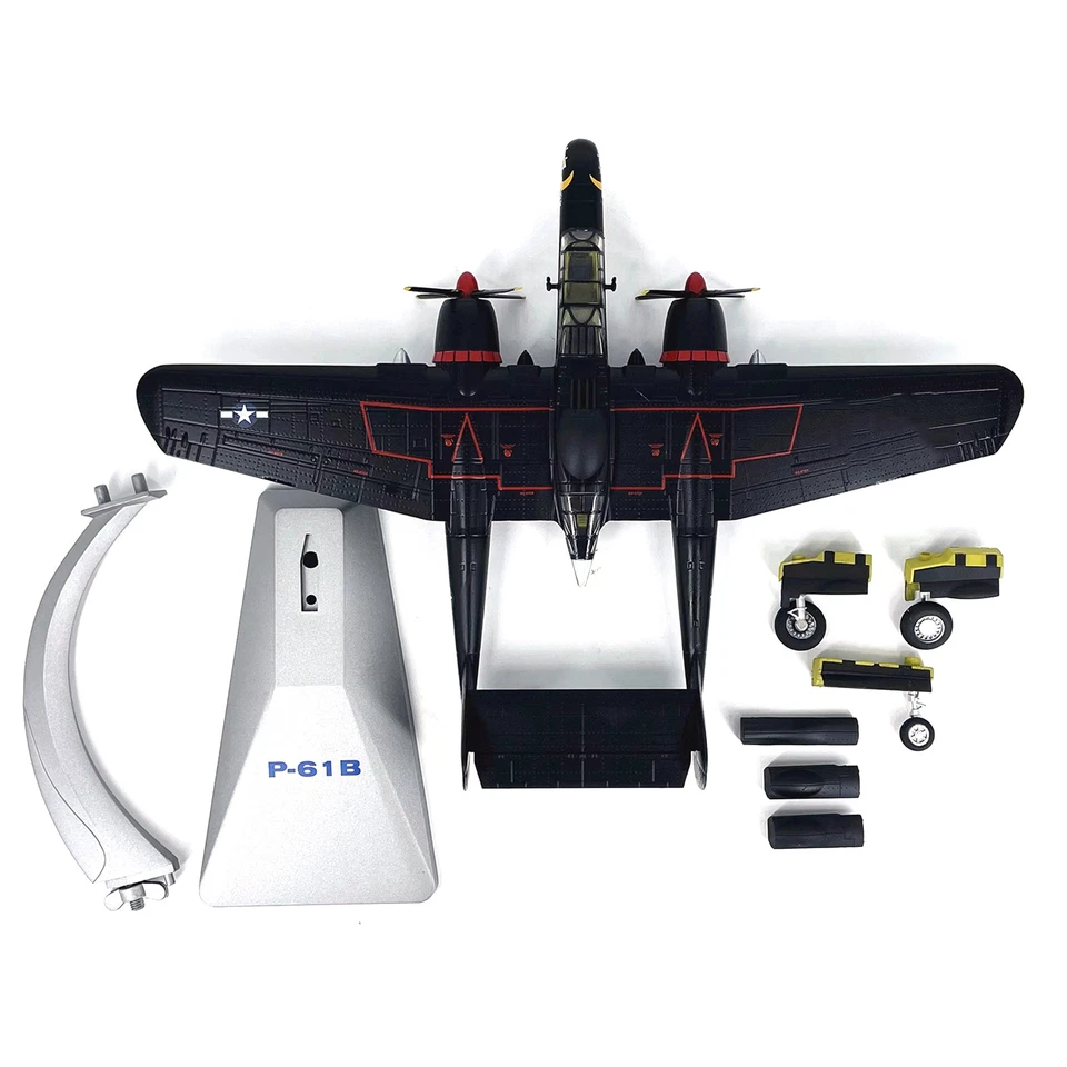 1/72 Scale WWII USA Air Force P-61B Black Widow Fighter Plane Model Decor Toy