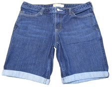 Carhartt Slim Fit Skinny Leg Stretch Cuffed Jean Knee Length Shorts Size 12 EUC