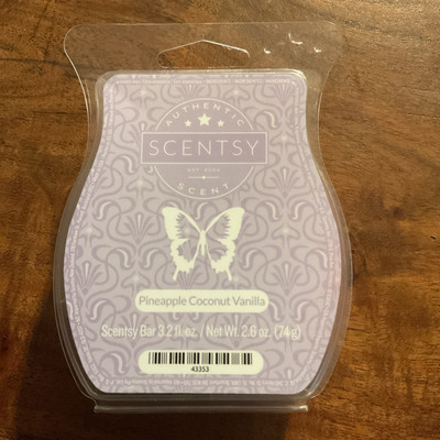 Scentsy Pineapple Coconut Vanilla Wax Bars Tarts Melts
