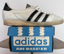 Adidas Vintage OLYMPIA 1970s UK 7 Made In West Germany Vienna Athen Jaguar