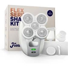 FlexSeries Electric Razor for Women - Silk Smooth Legs Body Hair Pubic Shaver 
